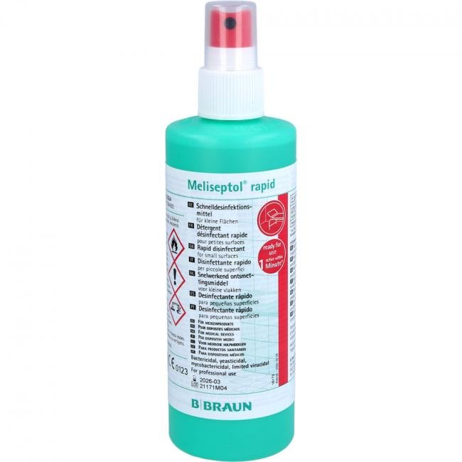 B. BraunMeliseptol rapid Flächenschnelldesinfektion - 250 ml SprühflascheDocMed GmbH